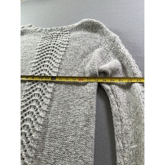 Maurices Womens Plus Size 0 Sweater Open Cable Knit Oversized Chunky Tunic Gray - Picture 7 of 11